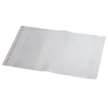 Обложка ПП для учебника Петерсон, универсальная, прозрачная, клейкий край, 80 мкм, 270х450 мм, 16.34, (100 шт.)