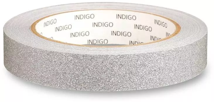 Обмотка для обруча с подкладкой INDIGO BLESK, IN138, Серебро, 20мм*14м
