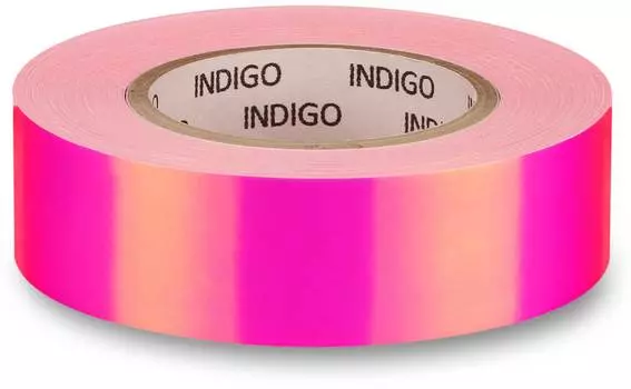 Обмотка для обруча с подкладкой INDIGO зеркальная RAINBOW, IN151, Розово-фиолетовый, 20мм*14м
