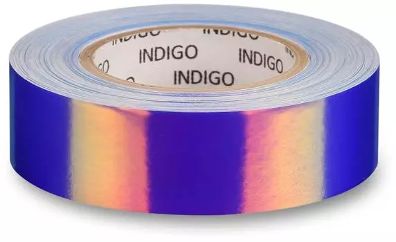 Обмотка для обруча с подкладкой INDIGO зеркальная RAINBOW, IN151, Сине-фиолетовый, 20мм*14м