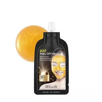 Обновляющая маска с золотом для лица BEAUSTA Gold Peel Off Mask 20мл