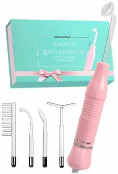 Оборудование для дарсонвальной терапии (5 насадок), розовый Gezatone BP-7000
