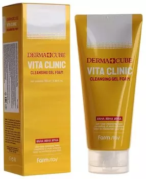 Очищающая гелевая пенка FarmStay с витаминами, 180мл