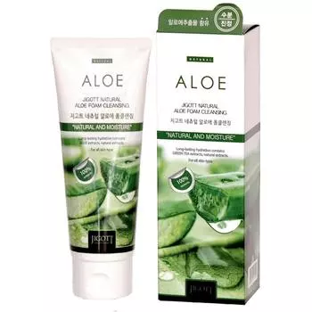Очищающая пенка для лица с алоэ Jigott Face, 180 мл