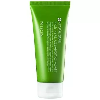 Очищающая пенка для лица с экстрактом рисовых отрубей Mizon Rice Real Cleansing Foam