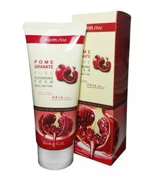 Очищающая пенка с экстрактом граната FarmStay Pomegranate Pure Cleansing Foam, 180мл