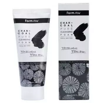Очищающая пенка с древесным углем FarmStay Charcoal Pure Cleansing Foam, 180мл