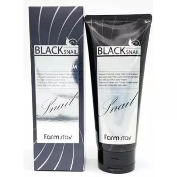 Очищающая пенка с муцином черной улитки FarmStay Black Snail Deep Cleansing Foam, 180мл