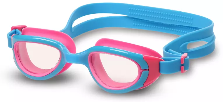 Очки для плавания детские INDIGO BERRY, S2930F, Голубо-розовый,