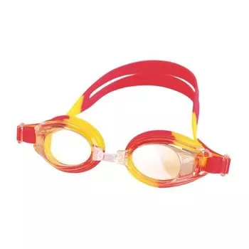Очки для плавания Indigo G200/202 (антиф силикон, 3 перег) Жёлтый/Красн