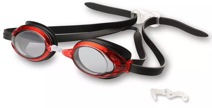 Очки для плавания INDIGO SARGO сменная переносица, GT3-3, Черно-красный,