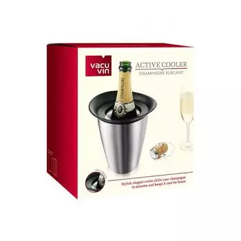 Охладительное ведёрко VACU VIN Элегант для игристых вин, нержавеющая сталь
