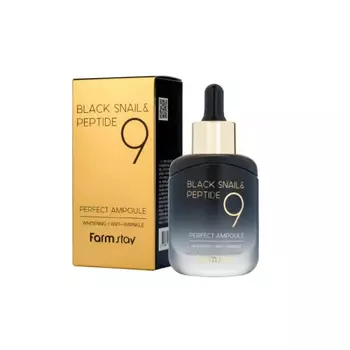 Омолаживающая ампульная сыворотка с комплексом из 9 пептидов FarmStay Black Snail &amp; Peptide9 Perfect Ampoule 35 мл