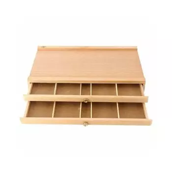 Органайзер для пастели ГАММА "Студия", бук, 27х7,3х41 см, 2 уровня, 2308198