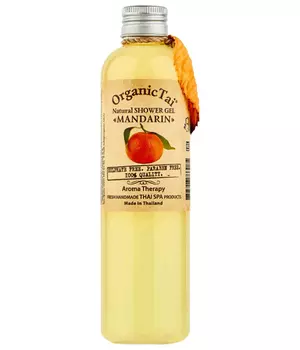 OrganicTai Безсульфатный гель для душа с мандариновым маслом Natural Shower Gel Mandarin, 260 мл