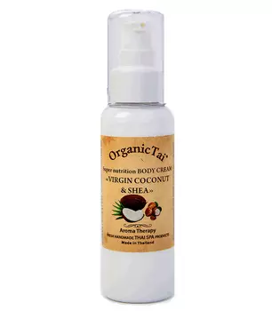 OrganicTai Питательный крем для тела с маслом кокоса и ши Super Nutrition Body Cream Virgin Coconut &amp; Shea, 120 мл