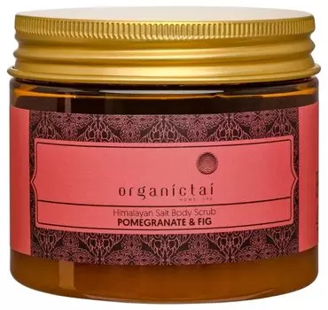 OrganicTai Скраб для тела на основе гималайской соли с экстрактом граната и инжира Himalayan Salt Body Scrub Pomegranate &amp; Fig, 200 мл