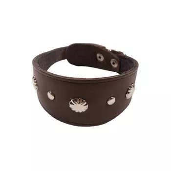 Ошейник для собак 0536К 1сл Камбала длина до 25 см фетр коричневый