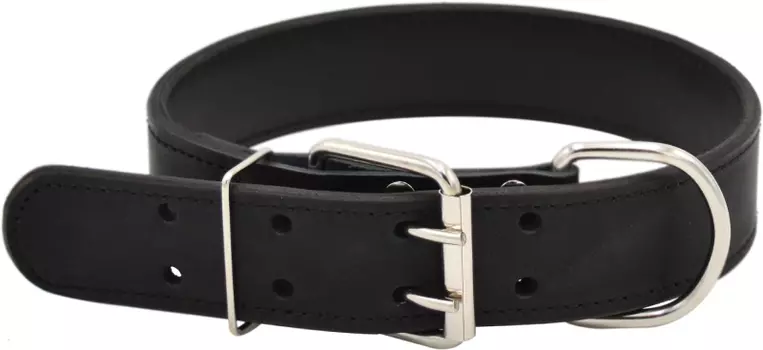 Ошейник для собак 0685Ч 2сл 50 мм кольцо п/пряж. длина до 70 см черный