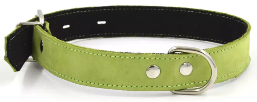 Ошейник для собак 1111С COLOR LINE 1сл 12 мм нубук/фетр длина 21-29 см салатовый