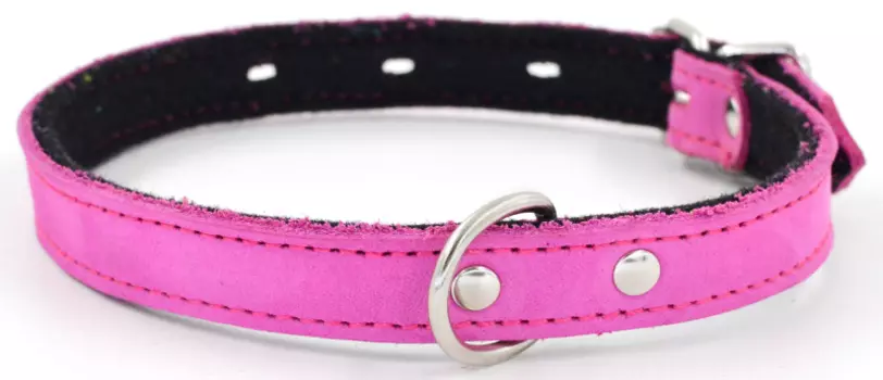 Ошейник для собак 1112Р COLOR LINE 1сл 14 мм нубук/фетр длина 27-36 см розовый