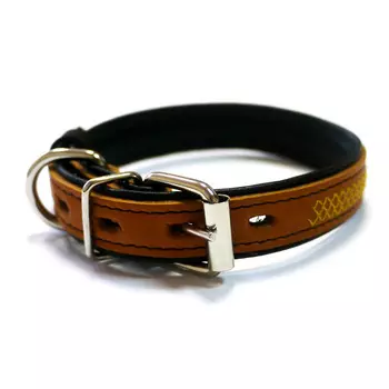 Ошейник для собак 1341Р HIGHT LINE 30 мм вышивка длина до 55 см рыжий