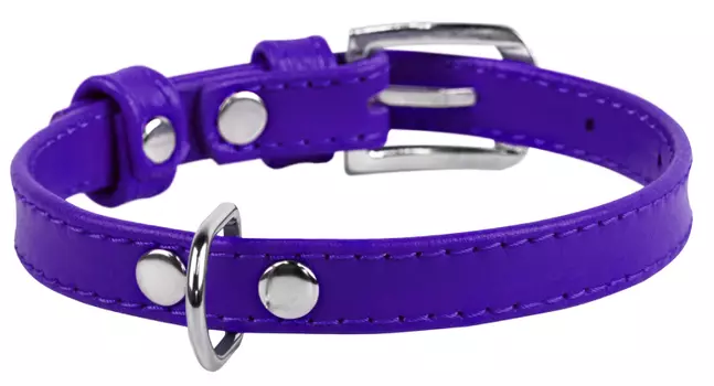 Ошейник для собак COLLAR Glamour 32019 без украшений фиолетовый 9 мм*19-25 см