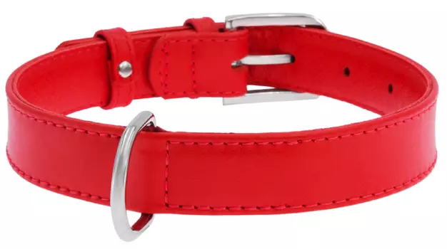 Ошейник для собак COLLAR Glamour 32563 без украшений красный 12 мм*21-29 см