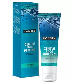 Отшелушивающий гель для деликатного очищения, CONSLY Gentle Face Peeling with Hyaluronic Acid and Agave 120 мл