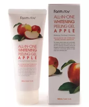 Отшелушивающий гель FarmStay с экстрактом яблока, выравнивающий тон кожи, 180мл