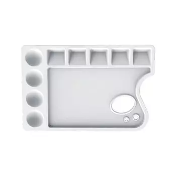 Палитра для рисования ЛУЧ пластиковая, прямоугольная с отверстием, 23х15см, толщ. 10мм, 29С (25 шт.)