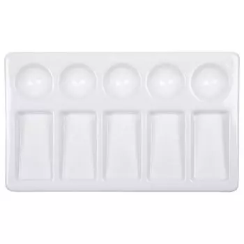 Палитра для рисования ПИФАГОР белая, пластиковая, прямоугольная, 10 ячеек, (20 шт.)