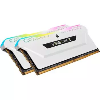 Память оперативная DDR4 Corsair Vengeance RGB PRO SL 32Gb (2x16Gb) 3200MHz pc-25600 white (CMH32GX4M2E3200C16W)