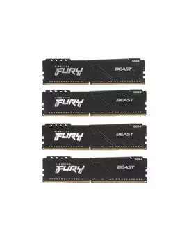 Память оперативная DDR4 Kingston Fury Beast 128Gb (4x32Gb) 2666 MHz pc-21300 Black (KF426C16BBK4/128)
