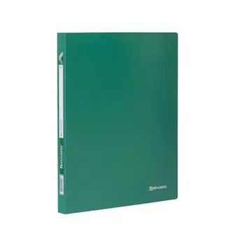 Папка 40 вкладышей BRAUBERG Office, зеленая, 0,6 мм, 222633, (8 шт.)