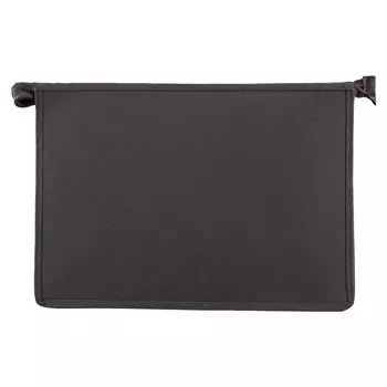 Папка для тетрадей А4 ПИФАГОР, пластик, молния сверху, один тон, серая, 228213