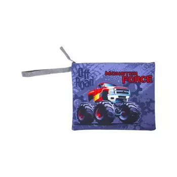 Папка для тетрадей BRAUBERG, А5, 1 отделение, ткань, молния сверху, "Monster Force", 229410