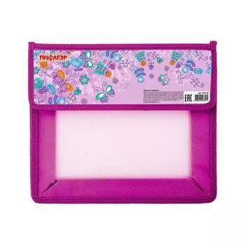 Папка для тетрадей ПИФАГОР А5, 2 отделения, пластик, клапан на липучке, "BUTTERFLY", 229125