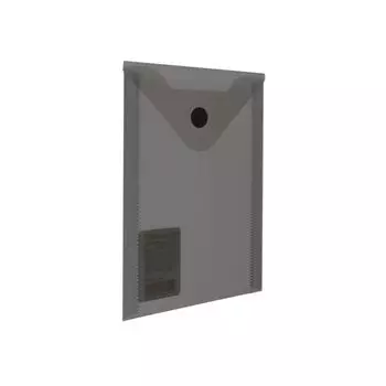 Папка-конверт с кнопкой МАЛОГО ФОРМАТА (105х148 мм), А6, черная, 0,18 мм, BRAUBERG, 227322, (40 шт.)