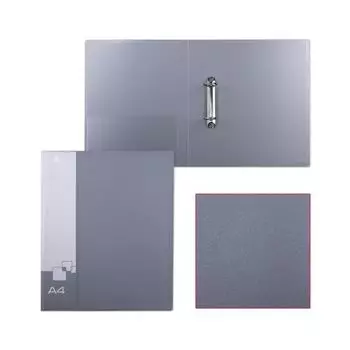 Папка на 2 кольцах БЮРОКРАТ, 40 мм, внутренний карман, ассорти, до 250 листов, 0,8 мм, 0812/2R, (16 шт.)