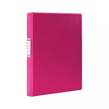 Папка на 2 кольцах BRAUBERG, картон/ПВХ, 35мм, розовая, до 180 листов (удвоенный срок службы