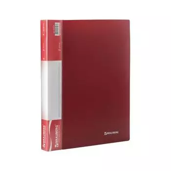 Папка на 2 кольцах BRAUBERG Стандарт, 25 мм, красная, до 170 листов, 0,8 мм, 221614, (7 шт.)