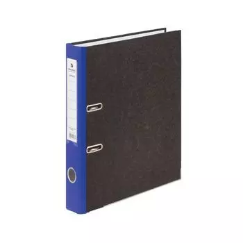 Папка-регистратор BRAUBERG, мраморное покрытие, А4 +, содержание, 50 мм, синий корешок, 221982