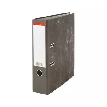 Папка–регистратор ERICH KRAUSE Economy, с мраморным покрытием, 70 мм, без уголка, серая, 33112