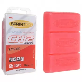 Парафины (смазка скольжения) SPRINT PRO (+2 -4°C) СН2 60 г Красный