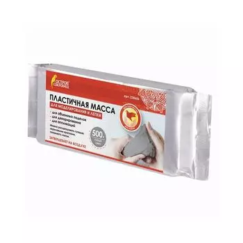 Паста (масса) для моделирования и лепки ОСТРОВ СОКРОВИЩ, самозатвердевающая, 500 г, серая, 228656