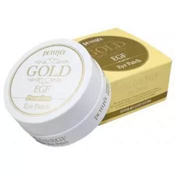 Патчи для глаз с золотом и EGF Petitfee Gold &amp; EGF Premium Hydrogel Eye Patch, 60шт