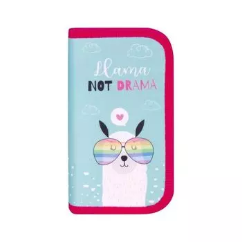 Пенал ЮНЛАНДИЯ, 2 отделения, ткань, 19х11 см, "Lama", 229163