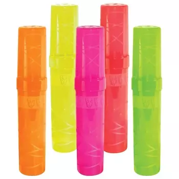 Пенал-тубус СТАММ Creative, пластиковый, 190х45 мм, 5 цветов ассорти, ПН35, (15 шт.)