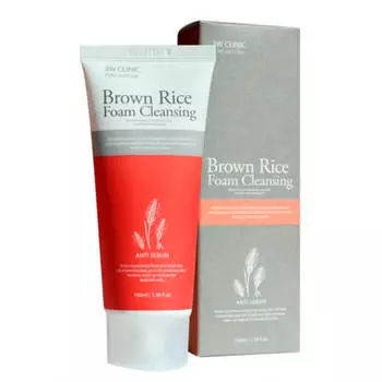 Пенка для умывания с коричневым рисом 3W Clinic Brown Rice Foam Cleansing, 100 мл